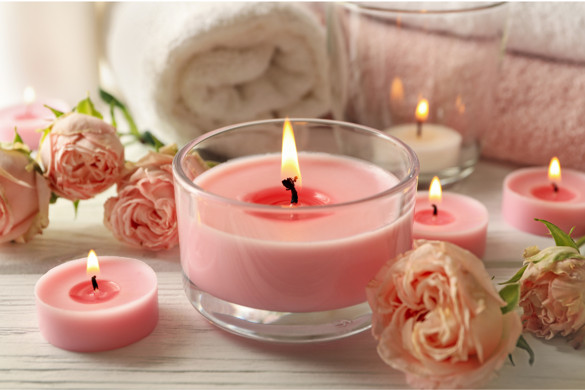 Rose Aroma Candle - Image 2